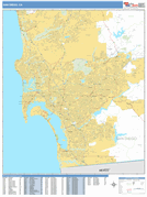 San Diego Digital Map Basic Style